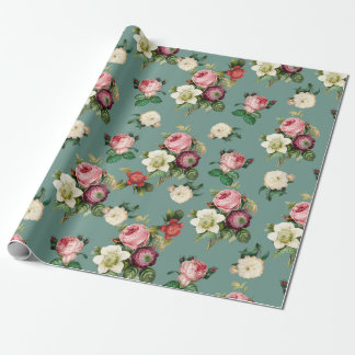 Vintage Victorian Flowers Decoupage - Marple Hall Wrapping Paper