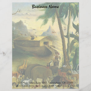 Vintage Victorian Folk Art, Noah's Ark by Hidley Letterhead