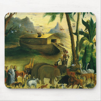Vintage Victorian Folk Art, Noah's Ark by Hidley Mouse Pad