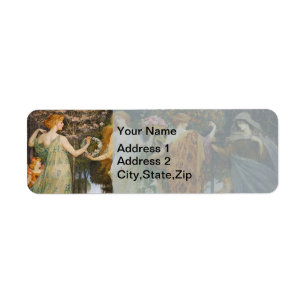 Vintage Victorian Four Seasons Goddess Floral Art