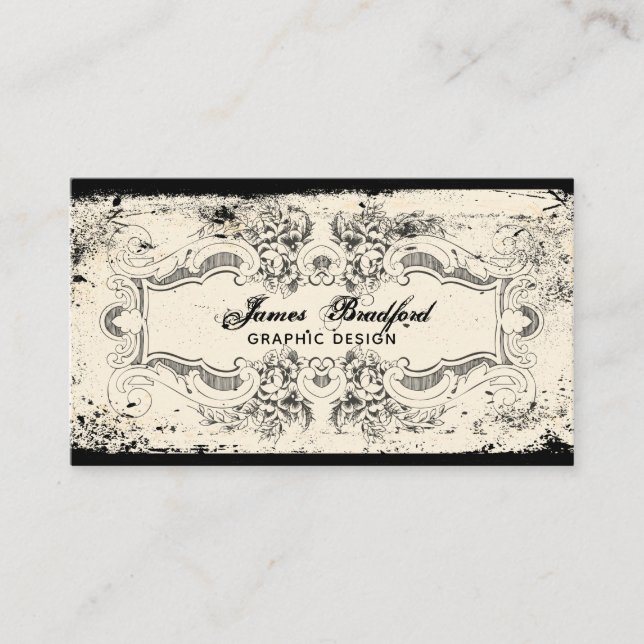 Vintage Victorian Frame Business Card (Front)