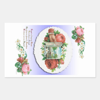 Vintage Victorian Friendship Roses Scrap Art Sticker