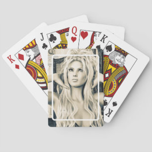 Vintage Victorian Glamour Portrait Art Playing Cards