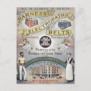 Vintage Victorian Harness Advertisement Postcard