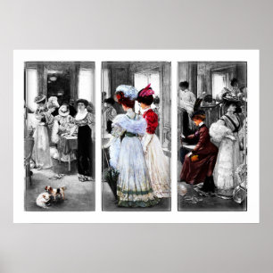Vintage Victorian High Fashion Art Poster