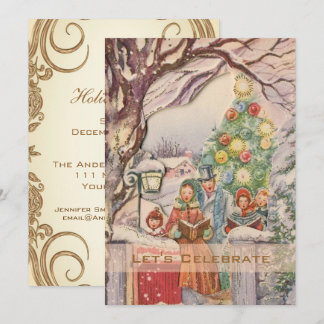 Vintage Victorian Holiday Christmas Party Invitation