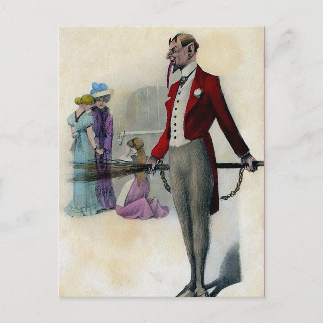 Vintage Victorian Krampus Postcard (Front)