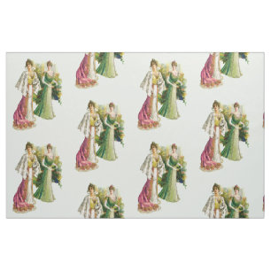 Vintage Victorian Ladies Fashion Fabric