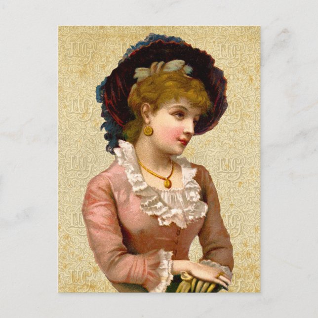 Vintage Victorian Ladies Fashion Postcard (Front)