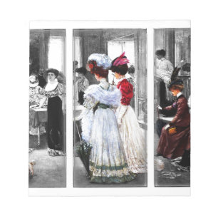 vintage victorian ladies notepad