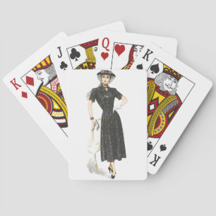 Vintage Victorian Lady Elegant Retro Fashion Playing Cards