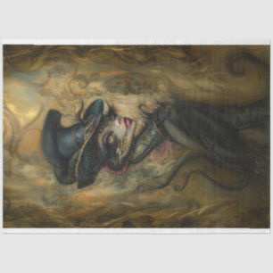 Vintage Victorian Lizard Lady Decoupage Tissue Paper