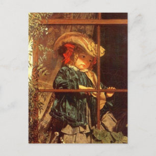 VINTAGE VICTORIAN Longing To Be Outside POSTCARD