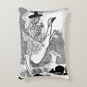 Vintage Victorian Mother Goose by Charles Robinson Accent Pillow