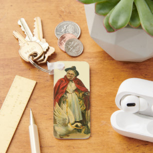 Vintage Victorian Mother Goose Story Book Keychain