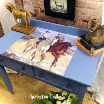 Vintage Victorian Ocean Woman Man Horse Decoupage 