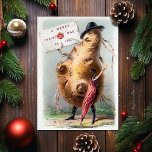 Vintage Victorian Odd Christmas Card<br><div class="desc">Vintage Victorian Christmas card. Custom restored,  high quality vintage image.</div>