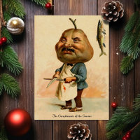 Vintage Victorian Odd Christmas Card