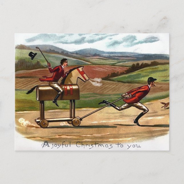 Vintage Victorian Odd Christmas Postcard (Front)