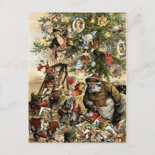Vintage Victorian Odd Christmas Postcard