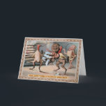 Vintage Victorian Odd Food Holiday Card<br><div class="desc">Vintage Victorian odd food getting the cook Christmas card.  Typical odd Victorian humor.</div>