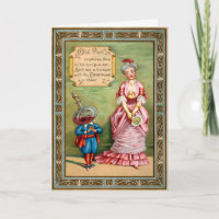Vintage Victorian Odd Holiday Card