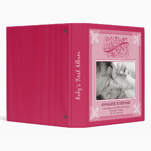 Vintage Victorian Our Baby's First Album: fuschia Binder