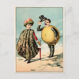 Vintage Victorian Oysters and Lemon Postcard
