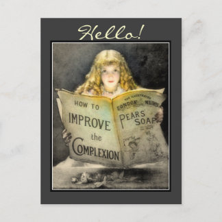 Vintage Victorian Pears Soap Advert Carte Postale