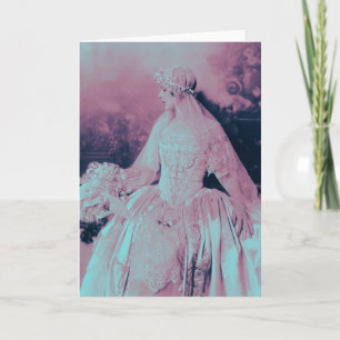 Vintage Victorian Pink & Baby Blue Bride, Shower Invitation