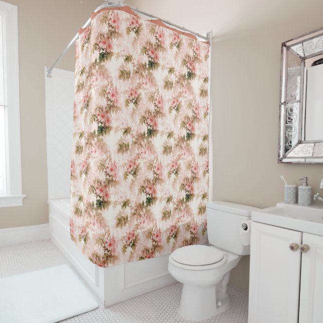 Vintage Victorian Pink Floral Pattern (In Situ)