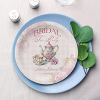 Vintage Victorian pink roses bridal tea party