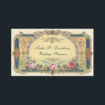 Vintage Victorian Pink Roses Elegant Gold Blue Business Card<br><div class="desc">Beautiful vintage calling card with gold filigree,  pearls,  and gems.  There are lovely pink Summer rose accents. Perfect business card for any profession.</div>