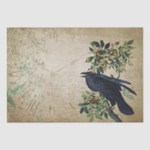 Vintage Victorian Raven Decoupage - Gothic Realm