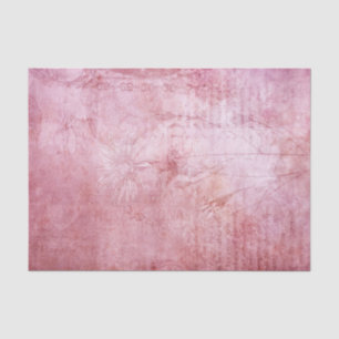 Vintage Victorian Red Fuchsia Distressed Daisy Tissue Paper