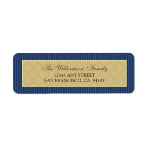 Vintage Victorian Return Address Labels (navy)