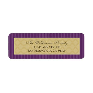 Vintage Victorian Return Address Labels (purple)