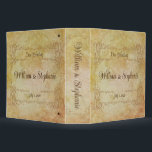 Vintage Victorian Romantic Fairytale Wedding Binder<br><div class="desc">Vintage Victorian fairy tale steampunk goth themed wedding design. In earth tones and sepia on a parchment background. Customize with the bride and groom's names and the date.</div>