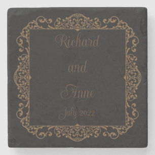 Vintage Victorian Romantic Fairytale Wedding  Stone Coaster