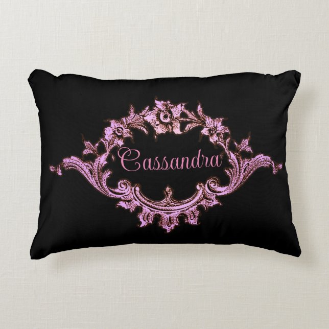Vintage Victorian Romantic Steampunk Personalized  Accent Pillow (Front)