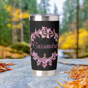 Vintage Victorian Romantic Steampunk Personalized  Insulated Tumbler
