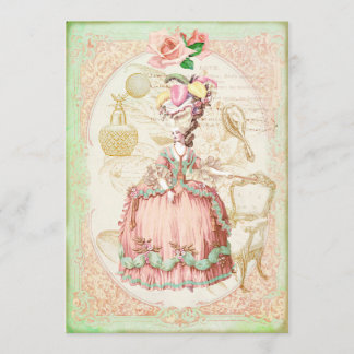Vintage Victorian Rose Birthday Party Invitation