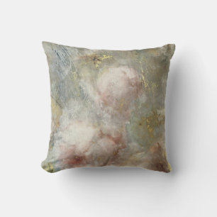 Vintage Victorian Rose Floral With Gold Accents Throw Pillow