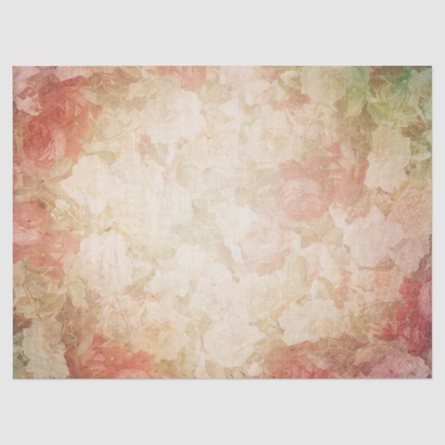 Vintage Victorian Roses Decoupage Tissue Paper (Front)