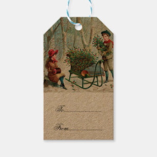 vintage,victorian,rustic,christmas,pattern,girl an gift tags