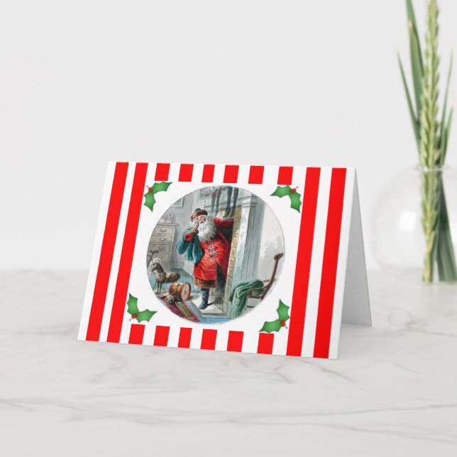 Vintage Victorian Santa Card (Front)