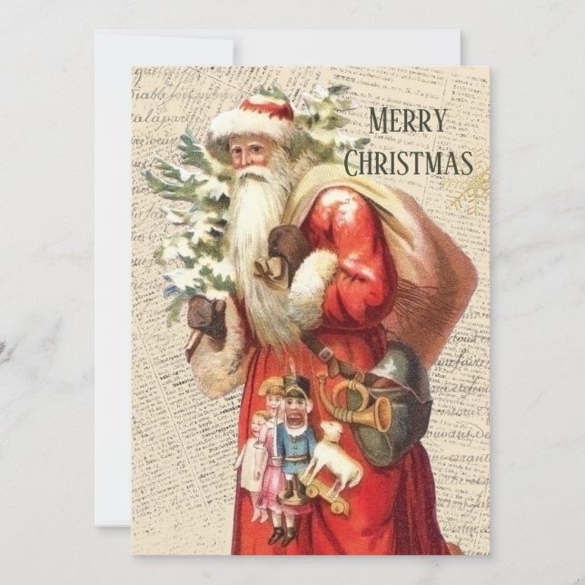 Vintage Victorian Santa Claus Christmas  (Front)