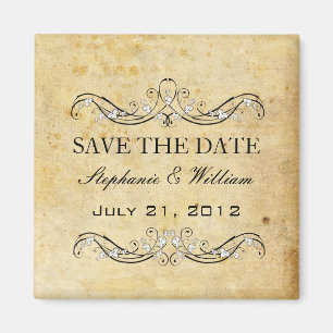 Vintage Victorian Save The Date Magnet