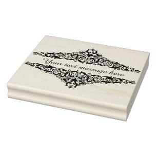 VINTAGE VICTORIAN SCROLLS - ADD YOUR MESSAGE RUBBER STAMP