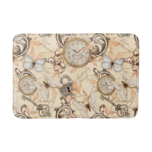 Vintage Victorian Shabby Chic Country Pattern Bath Mat